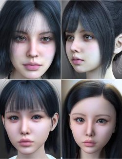 Vo Nyla and Young, and Vo Jade and Young HD for Genesis 9 Character Bundle