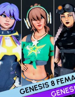 Fortnite Girl Pack 08 for Genesis 8 and 9