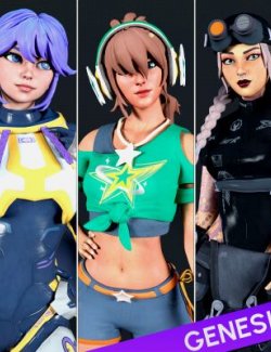 Fortnite Girl Pack 08 for Genesis 9