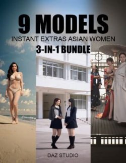 Instant Extras - Asian Women - 3-in-1 Bundle - DAZ Studio